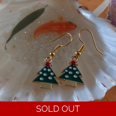 Christmas Earrings-Small Xmas Tree Christmas Earrings-Small Xmas Tree